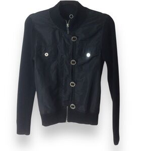 ANTHROPOLOGIE x ONE GIRL WHO Black Ribbed Mod Jacket